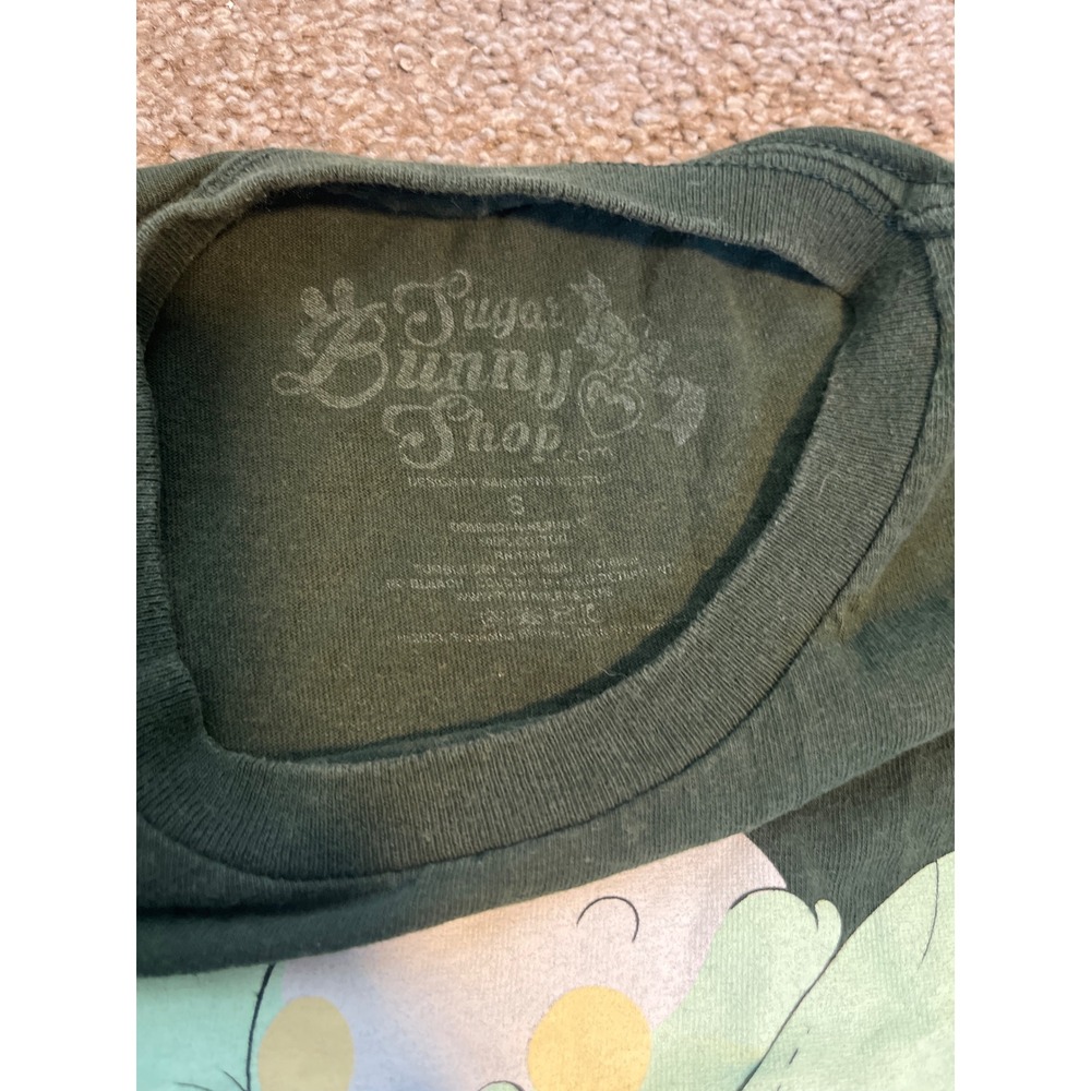 Sugar Bunny Shop Frog Log Graphic T Shirt Green Kids Size S View 2